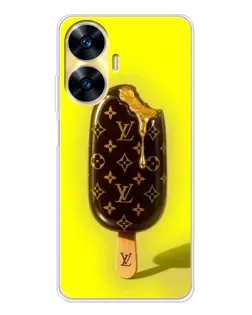Чехол для Realme C56 с картинкой «Мороженое от LV»