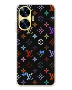 Чехол для Realme C56 с картинкой «Цветная монограмма LV»