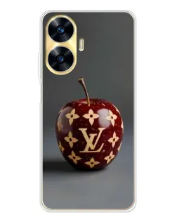 Чехол для Realme C56 с картинкой «Красное яблоко LV»