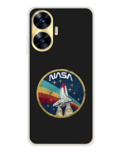 Чехол для Realme C56 с картинкой «NASA — эмблема миссии»