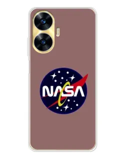 Чехол для Realme C56 с картинкой «NASA — ретро космос»