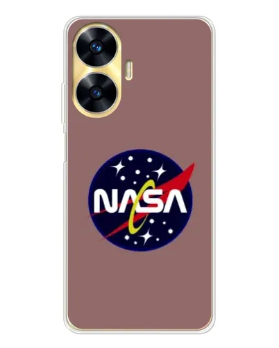 Чехол для Realme C56 с картинкой «NASA — ретро космос»