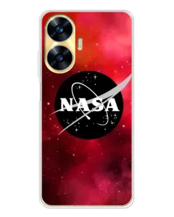 Чохол для Realme C56 з картинкою «NASA — червона туманність»