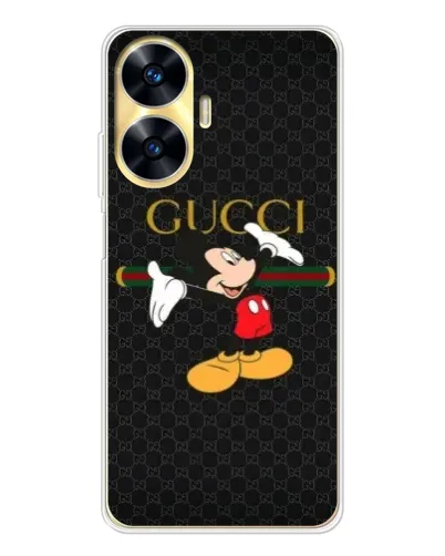 Чехол для Realme C56 с картинкой «Микки Маус Gucci»