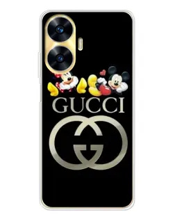 Чехол для Realme C56 с картинкой «Gucci — герои Disney»