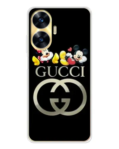 Чехол для Realme C56 с картинкой «Gucci — герои Disney»
