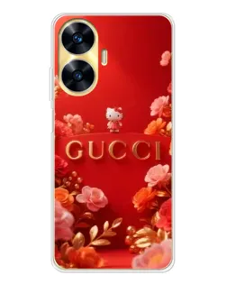 Чехол для Realme C56 с картинкой «Gucci — золотой сад»