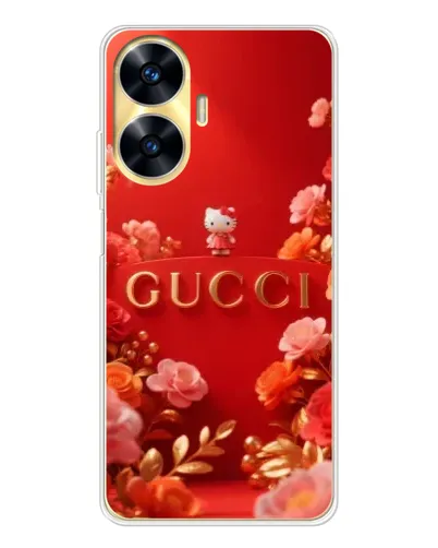 Чехол для Realme C56 с картинкой «Gucci — золотой сад»