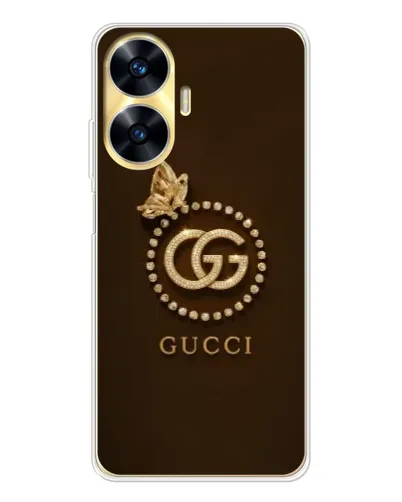 Чехол для Realme C56 с картинкой «Gucci — золотая бабочка»