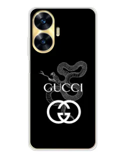Чехол для Realme C56 с картинкой «Gucci — серебряная змея»