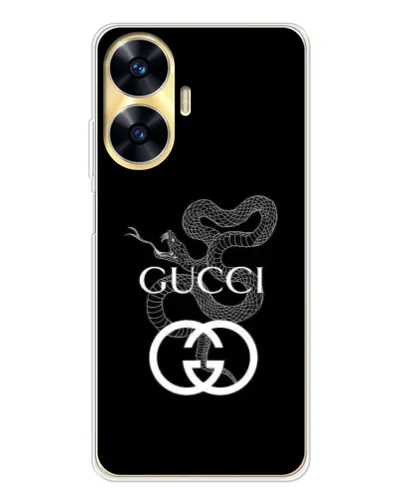 Чехол для Realme C56 с картинкой «Gucci — серебряная змея»