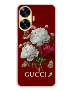 Чехол для Realme C56 с картинкой «Gucci —  сад»