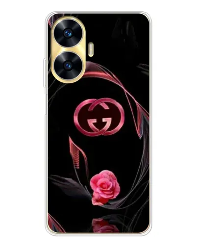 Чехол для Realme C56 с картинкой «Gucci — неоновая роза»