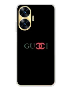 Чехол для Realme C56 с картинкой «Gucci — красный градиент»