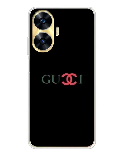 Чехол для Realme C56 с картинкой «Gucci — красный градиент»