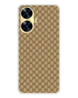 Чехол для Realme C56 с картинкой «Gucci — классический беж»