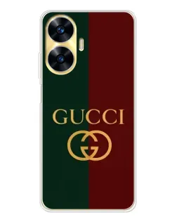 Чехол для Realme C56 с картинкой «Gucci — темно-зеленый градиент»