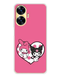 Чохол для Realme C56 з картинкою «Kuromi та My Melody» Чохол для Realme C56 з картинкою «Kuromi та My Melody»