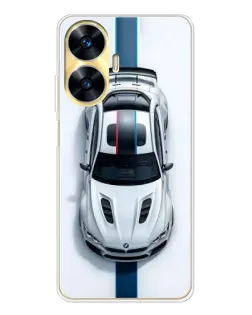 Чехол для Realme C56 с картинкой «Вид сверху — BMW M»