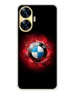 Чехол для Realme C56 с картинкой «Логотип BMW — вспышка»