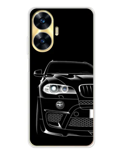 Чехол для Realme C56 с картинкой «Темный силуэт BMW» Чехол для Realme C56 с картинкой «Темный силуэт BMW»