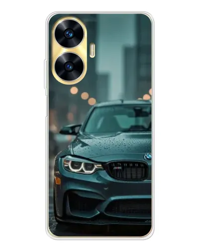 Чехол для Realme C56 с картинкой «BMW в огнях города» Чехол для Realme C56 с картинкой «BMW в огнях города»