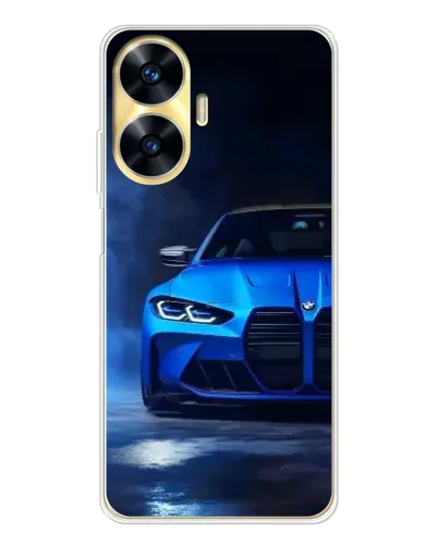 Чехол для Realme C56 с картинкой «Голубая BMW M4» Чехол для Realme C56 с картинкой «Голубая BMW M4»