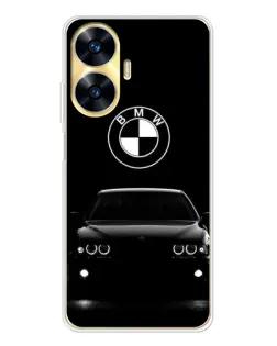 Чехол для Realme C56 с картинкой «BMW — взгляд из темноты»