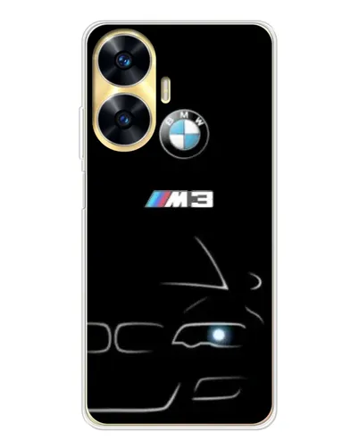 Чехол для Realme C56 с картинкой «Минималистичный принт BMW M3» Чехол для Realme C56 с картинкой «Минималистичный принт BMW M3»
