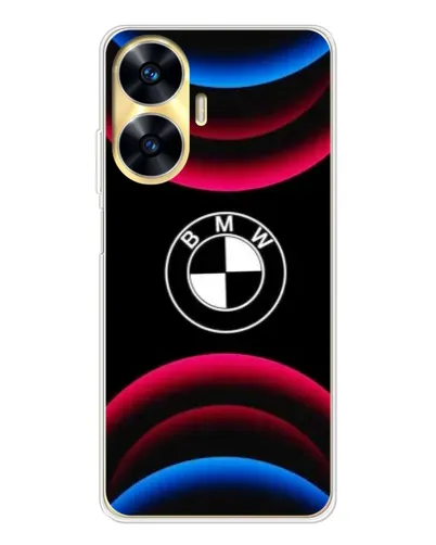 Чехол для Realme C56 с картинкой «Логотип BMW и неоновые дуги» Чехол для Realme C56 с картинкой «Логотип BMW и неоновые дуги»