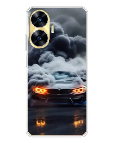 Чехол для Realme C56 с картинкой «BMW в дыму» Чехол для Realme C56 с картинкой «BMW в дыму»