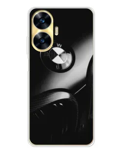 Чехол для Realme C56 с картинкой «Эмблема BMW — макро»