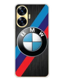 Чехол для Realme C56 с картинкой «BMW M-stripes стиль»