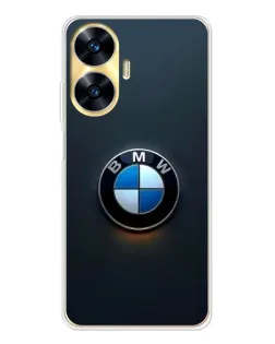 Чехол для Realme C56 с картинкой «Логотип BMW — минимализм»