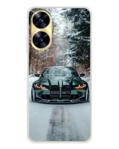 Чехол для Realme C56 с картинкой «BMW в зимнем лесу» Чехол для Realme C56 с картинкой «BMW в зимнем лесу»