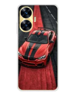 Чехол для Realme C56 с картинкой «BMW на красной дорожке»