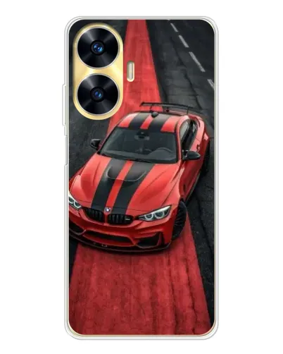 Чехол для Realme C56 с картинкой «BMW на красной дорожке» Чехол для Realme C56 с картинкой «BMW на красной дорожке»