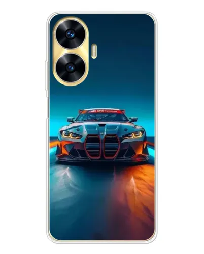 Чехол для Realme C56 с картинкой «BMW — огни неона» Чехол для Realme C56 с картинкой «BMW — огни неона»