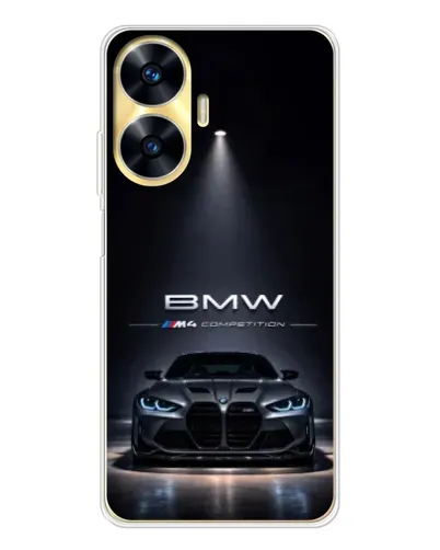 Чехол для Realme C56 с картинкой «BMW сквозь ночной город» Чехол для Realme C56 с картинкой «BMW сквозь ночной город»