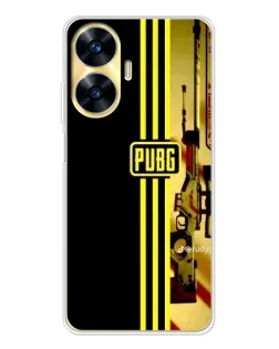 Чехол для Realme C56 с картинкой «PUBG — камуфляжный шлем»