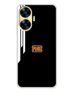 Чехол для Realme C56 с картинкой «PUBG — вертикальные линии»