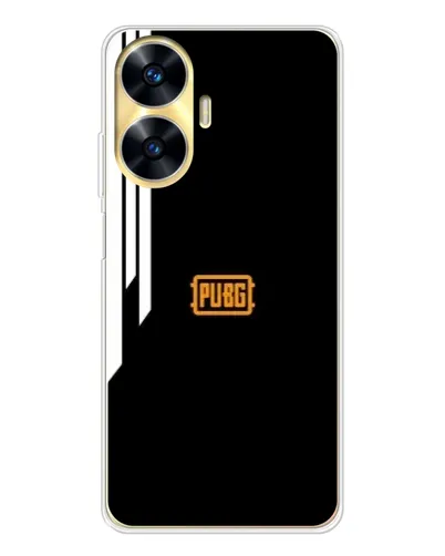 Чехол для Realme C56 с картинкой «PUBG — вертикальные линии»