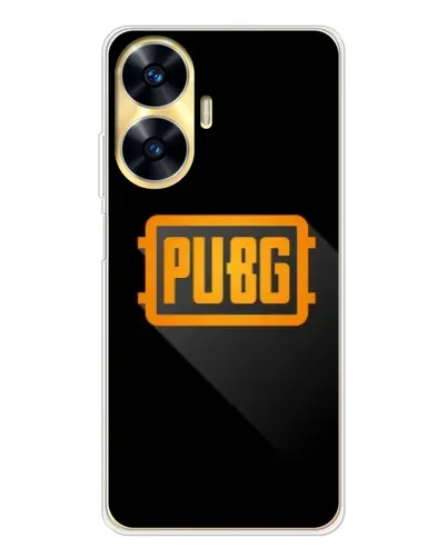 Чехол для Realme C56 с картинкой «PUBG — рамка лого»