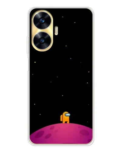 Чехол для Realme C56 с картинкой «Одинокий герой на планете»