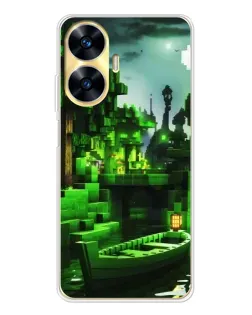Чехол для Realme C56 с картинкой «Minecraft лесной пейзаж» Чехол для Realme C56 с картинкой «Minecraft лесной пейзаж»