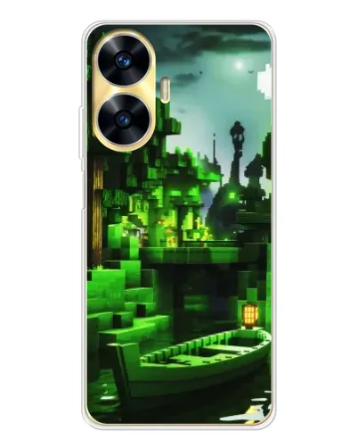 Чехол для Realme C56 с картинкой «Minecraft лесной пейзаж» Чехол для Realme C56 с картинкой «Minecraft лесной пейзаж»