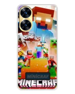 Чехол для Realme C56 с картинкой «Minecraft герои игры» Чехол для Realme C56 с картинкой «Minecraft герои игры»