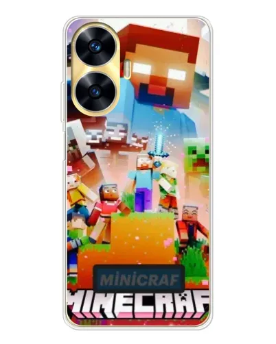 Чехол для Realme C56 с картинкой «Minecraft герои игры» Чехол для Realme C56 с картинкой «Minecraft герои игры»