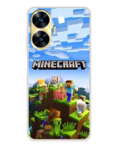 Чехол для Realme C56 с картинкой «Minecraft классический мир» Чехол для Realme C56 с картинкой «Minecraft классический мир»