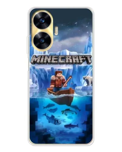 Чехол для Realme C56 с картинкой «Minecraft ледяной мир» Чехол для Realme C56 с картинкой «Minecraft ледяной мир»